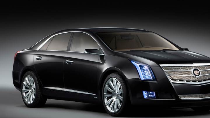 2010 Cadillac XTS Platinum Concept Side Front Pose In Black